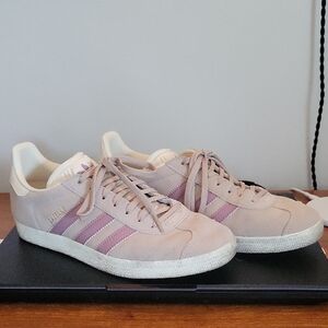 Adidas Gazelle Taupe and Light Purple Casual Sneakers